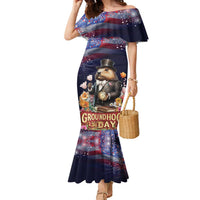 Groundhog Day Gentleman Family Matching Mermaid Dress and Hawaiian Shirt Same Day Again - Wonder Print Shop