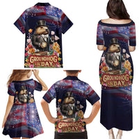 Groundhog Day Gentleman Family Matching Puletasi and Hawaiian Shirt Same Day Again - Wonder Print Shop