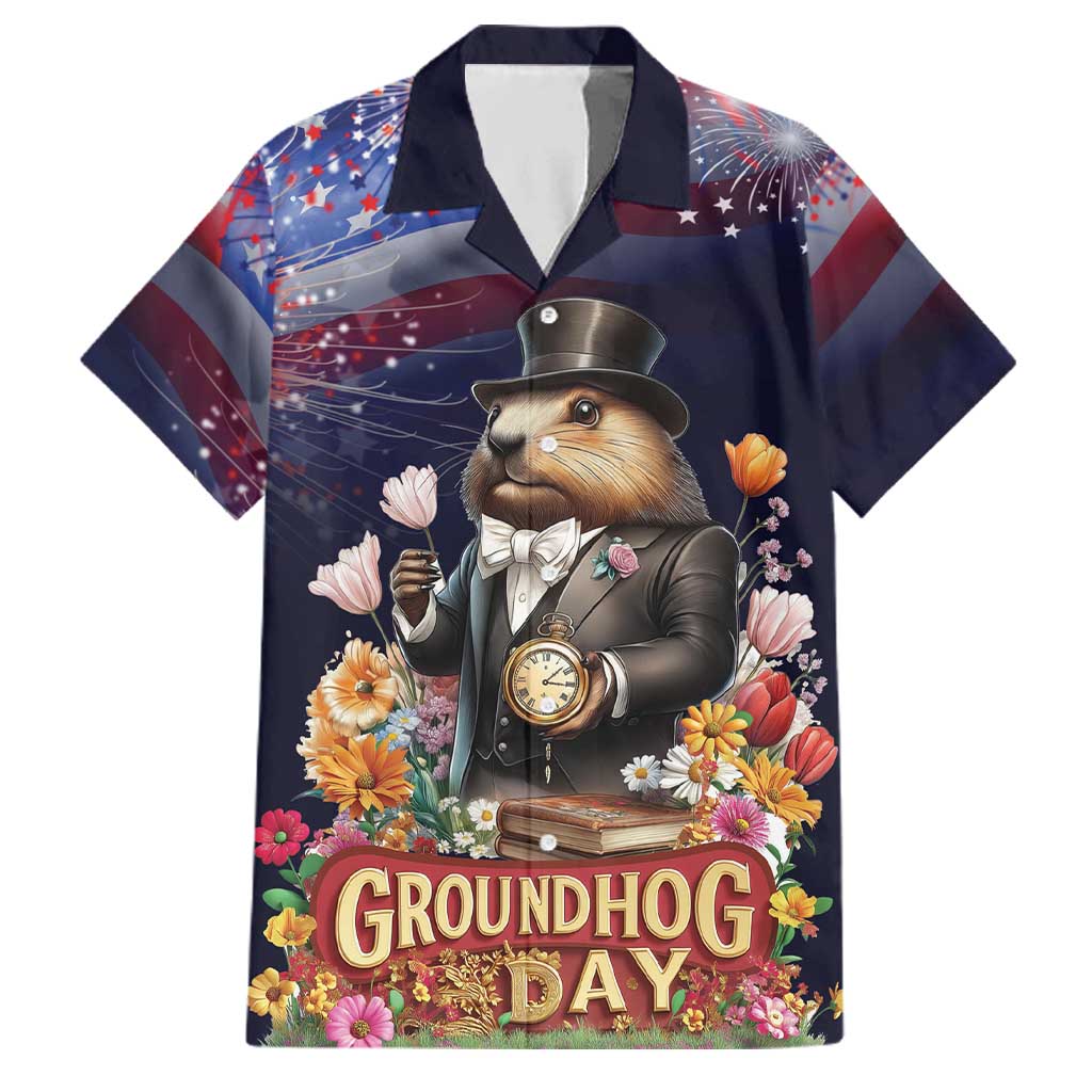 Groundhog Day Gentleman Family Matching Puletasi and Hawaiian Shirt Same Day Again - Wonder Print Shop