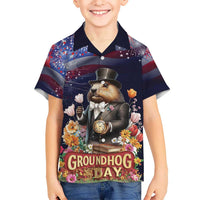 Groundhog Day Gentleman Family Matching Puletasi and Hawaiian Shirt Same Day Again - Wonder Print Shop
