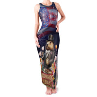 Groundhog Day Gentleman Family Matching Tank Maxi Dress and Hawaiian Shirt Same Day Again - Wonder Print Shop