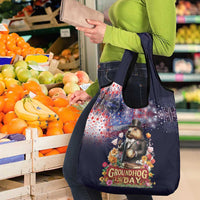 Groundhog Day Gentleman Grocery Bag Same Day Again - Wonder Print Shop