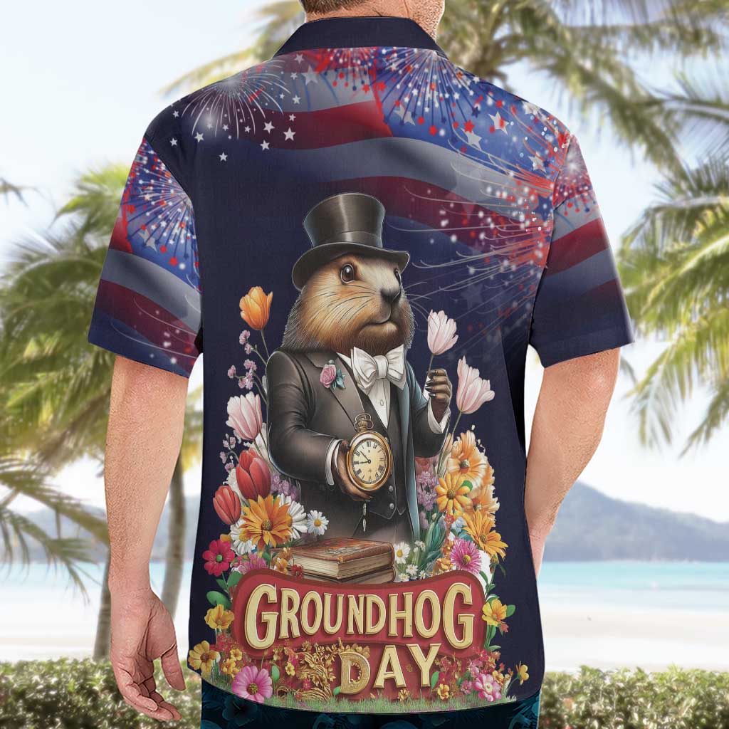 Groundhog Day Gentleman Hawaiian Shirt Same Day Again - Wonder Print Shop