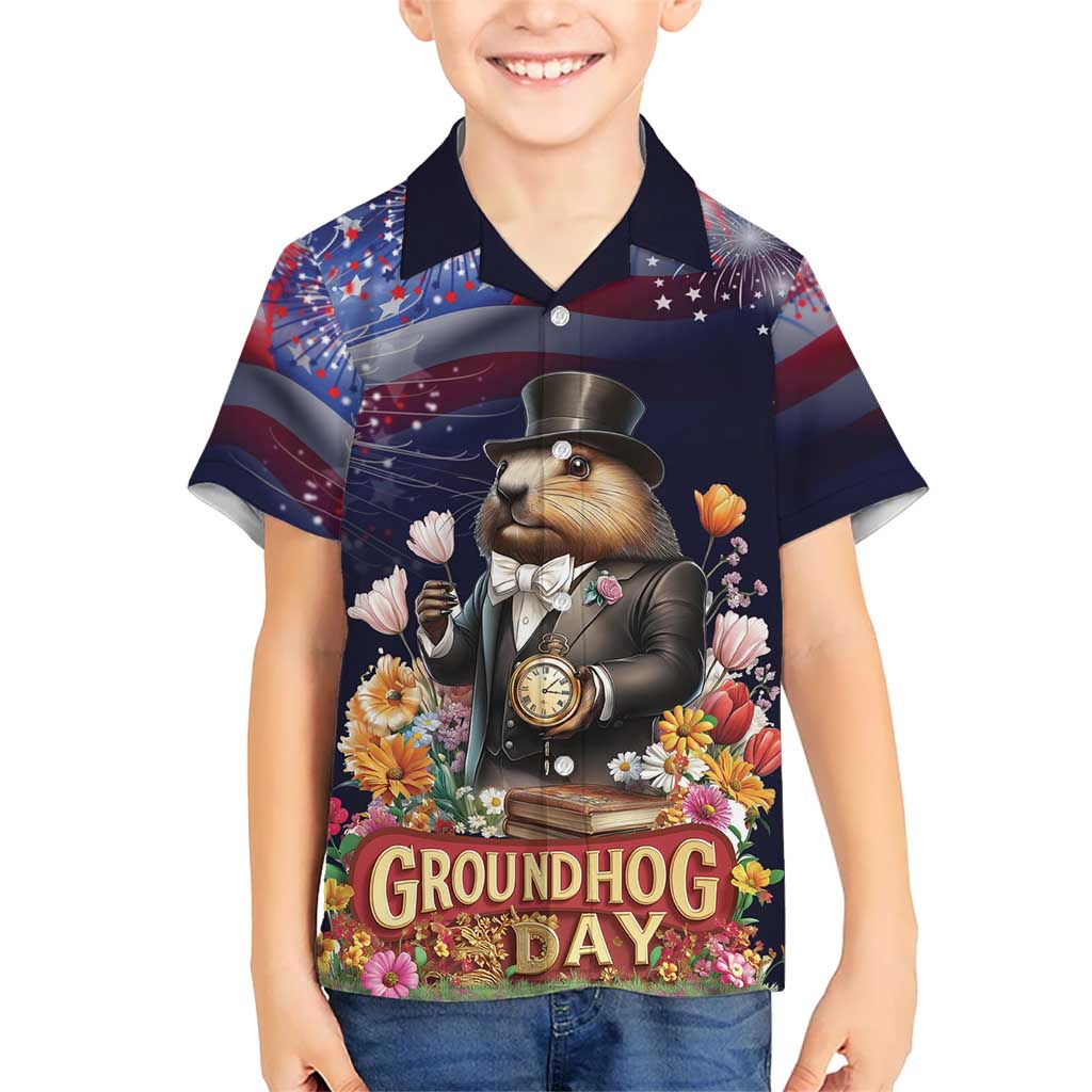 Groundhog Day Gentleman Hawaiian Shirt Same Day Again - Wonder Print Shop