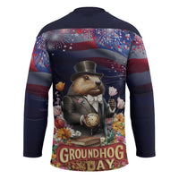 Groundhog Day Gentleman Hockey Jersey Same Day Again - Wonder Print Shop