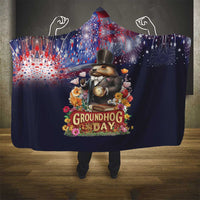 Groundhog Day Gentleman Hooded Blanket Same Day Again - Wonder Print Shop