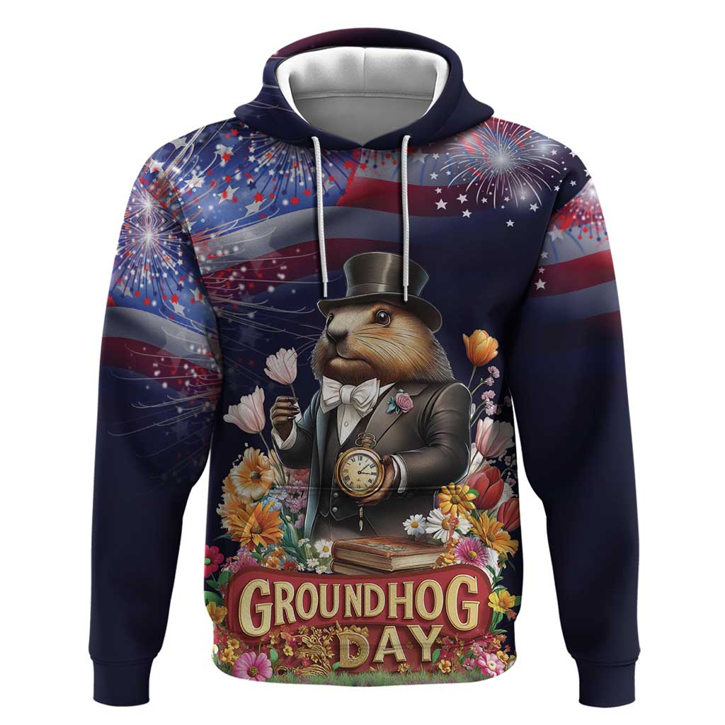 Groundhog Day Gentleman Hoodie Same Day Again - Wonder Print Shop