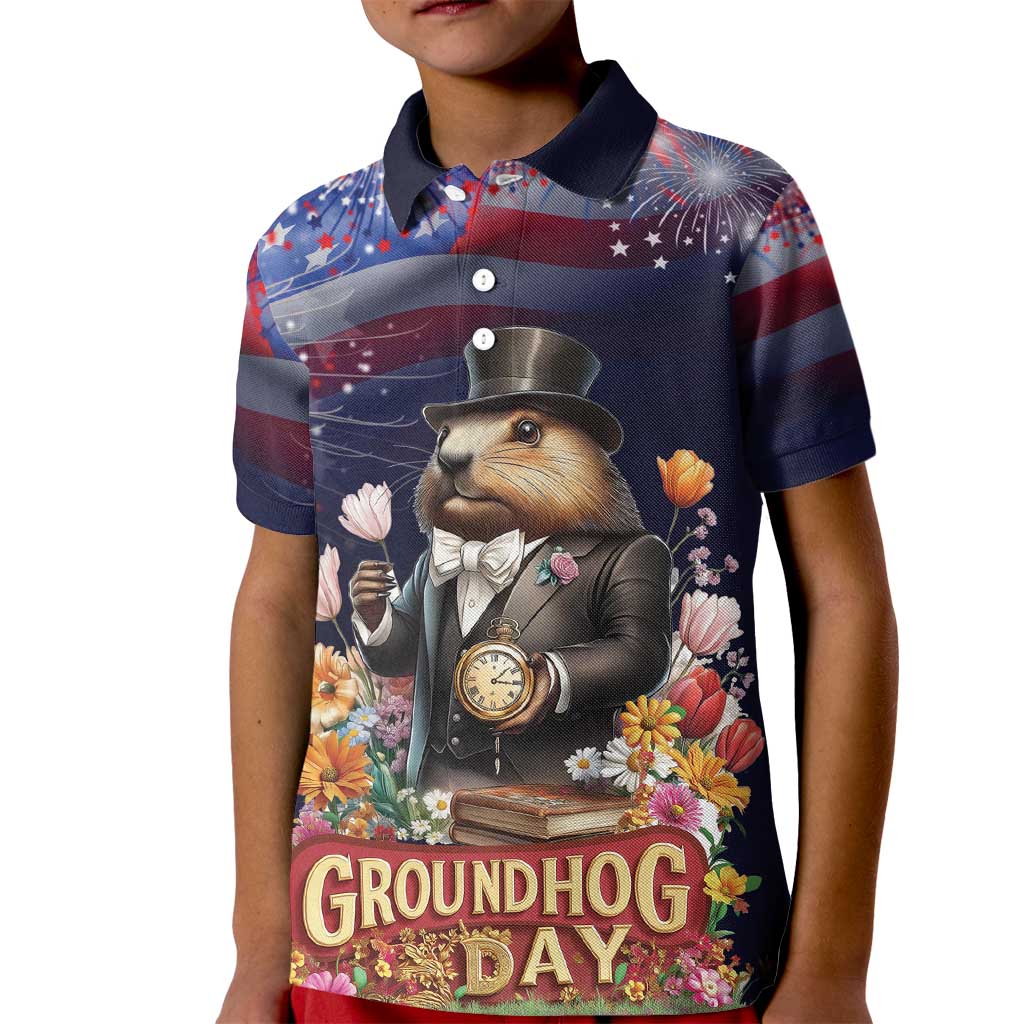 Groundhog Day Gentleman Kid Polo Shirt Same Day Again - Wonder Print Shop