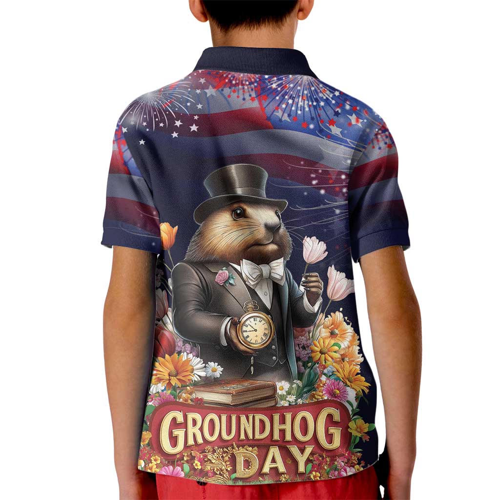 Groundhog Day Gentleman Kid Polo Shirt Same Day Again - Wonder Print Shop