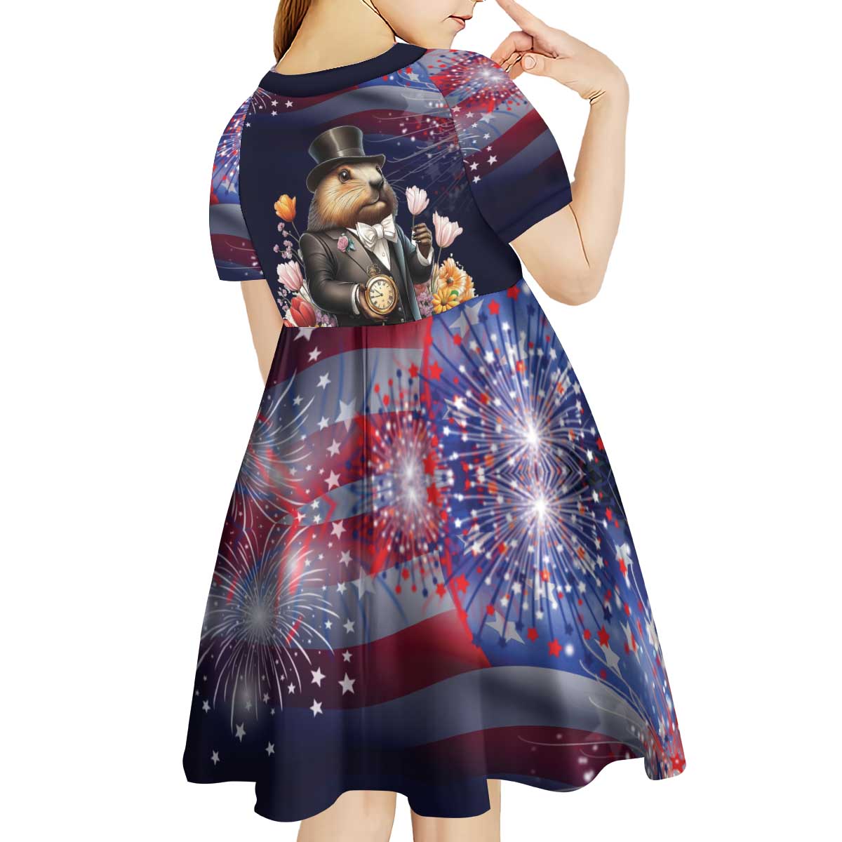 Groundhog Day Gentleman Kid Short Sleeve Dress Same Day Again - Wonder Print Shop