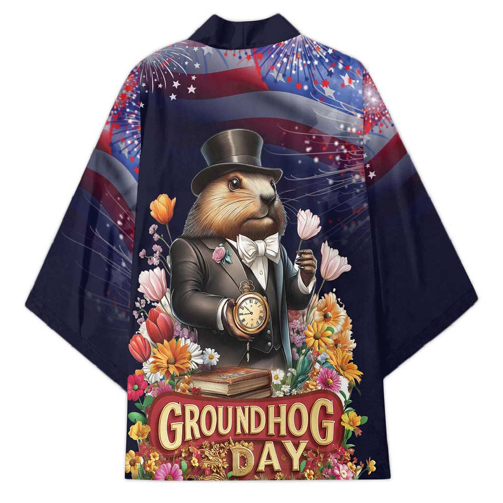 Groundhog Day Gentleman Kimono Same Day Again - Wonder Print Shop