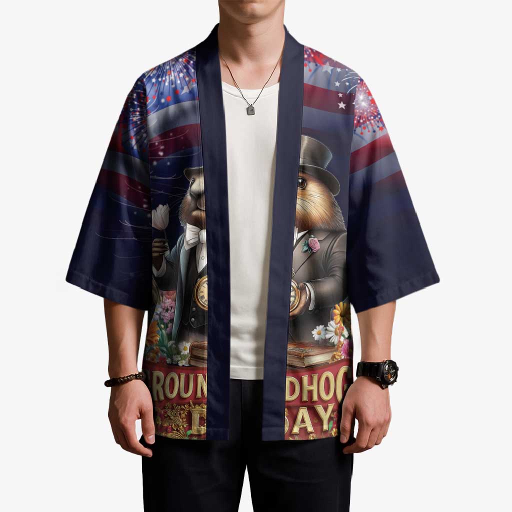 Groundhog Day Gentleman Kimono Same Day Again - Wonder Print Shop