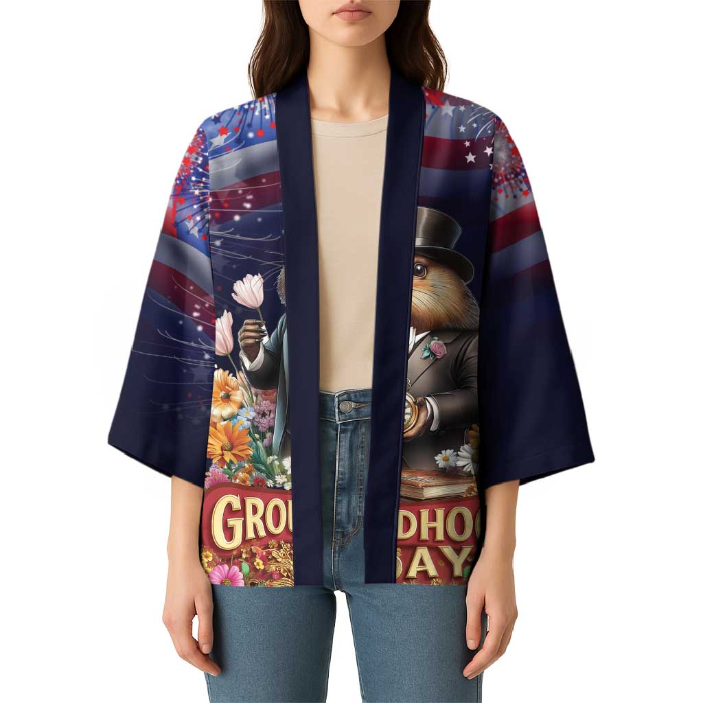 Groundhog Day Gentleman Kimono Same Day Again - Wonder Print Shop