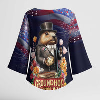 Groundhog Day Gentleman Kimono Sleeve Blouse Same Day Again - Wonder Print Shop
