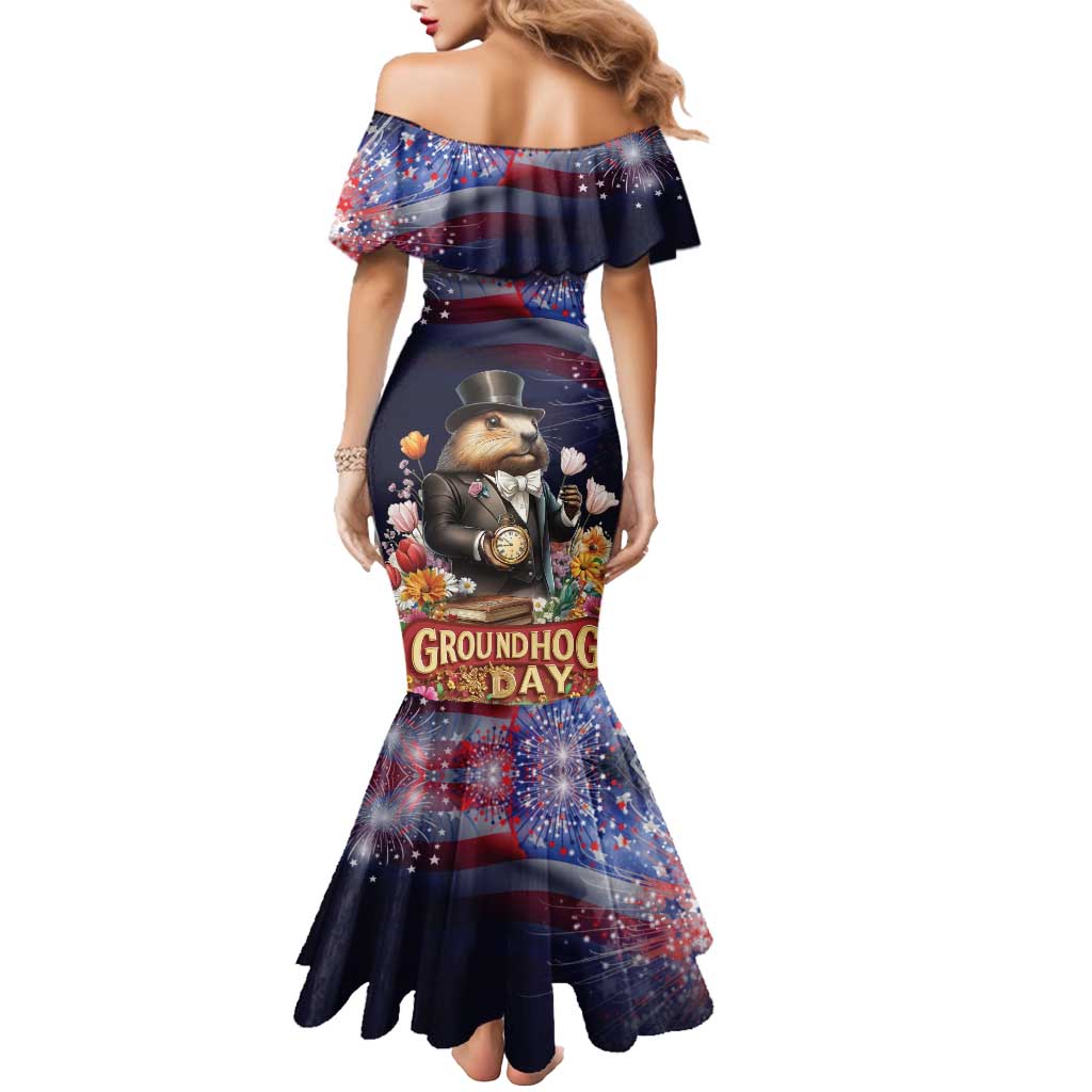 Groundhog Day Gentleman Mermaid Dress Same Day Again - Wonder Print Shop