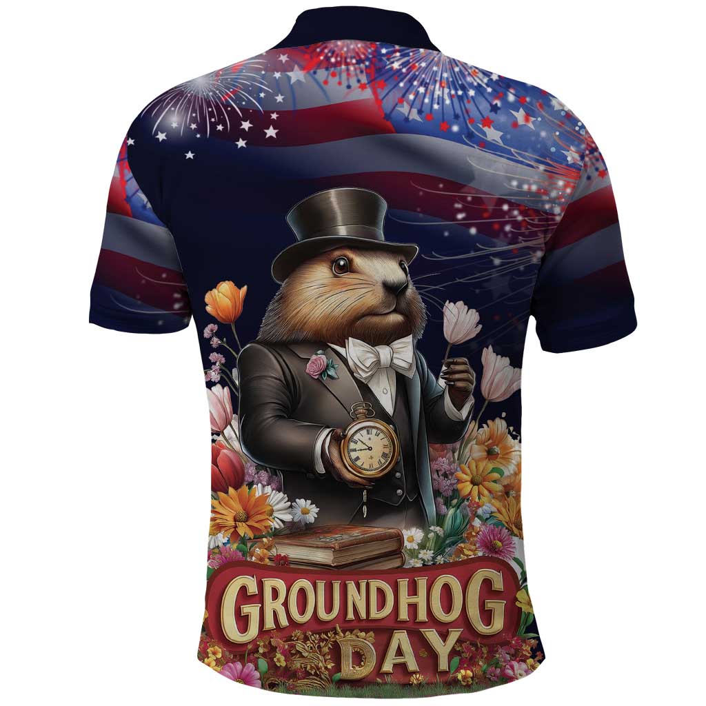 Groundhog Day Gentleman Polo Shirt Same Day Again - Wonder Print Shop