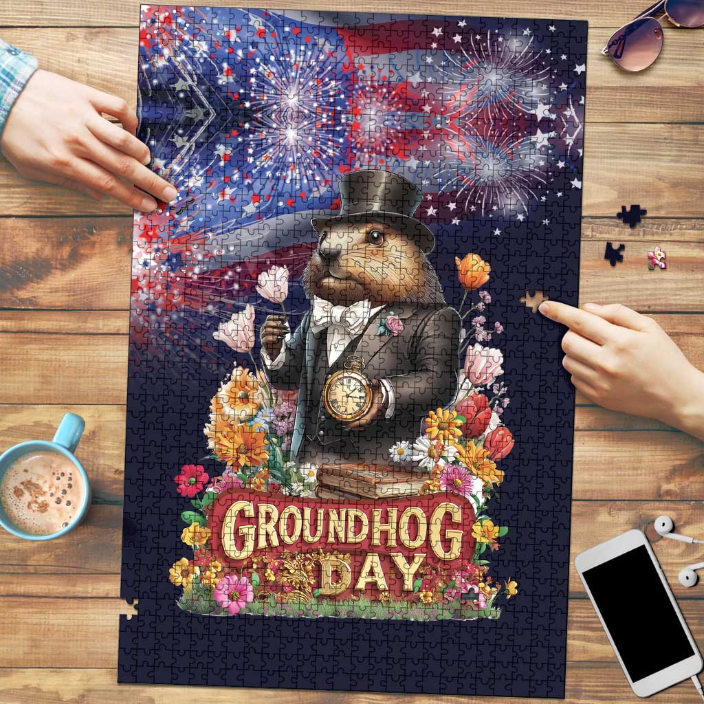 Groundhog Day Gentleman Puzzle Same Day Again - Wonder Print Shop