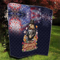 Groundhog Day Gentleman Quilt Same Day Again - Wonder Print Shop