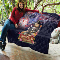 Groundhog Day Gentleman Quilt Same Day Again - Wonder Print Shop