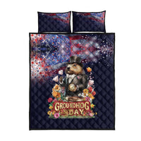 Groundhog Day Gentleman Quilt Bed Set Same Day Again - Wonder Print Shop