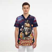 Groundhog Day Gentleman Scrub Top Same Day Again - Wonder Print Shop