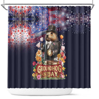 Groundhog Day Gentleman Shower Curtain Same Day Again - Wonder Print Shop