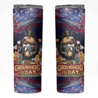 Groundhog Day Gentleman Skinny Tumbler Same Day Again - Wonder Print Shop