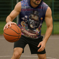 Groundhog Day Gentleman Sleeveless Hoodie Same Day Again - Wonder Print Shop