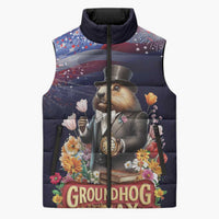 Groundhog Day Gentleman Sleeveless Puffer Jacket Same Day Again - Wonder Print Shop
