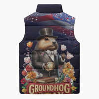 Groundhog Day Gentleman Sleeveless Puffer Jacket Same Day Again - Wonder Print Shop