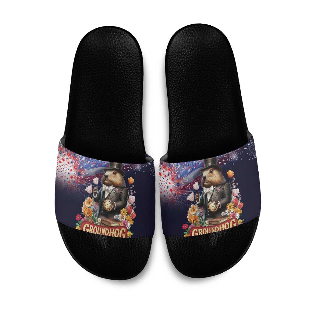 Groundhog Day Gentleman Slide Sandals Same Day Again - Wonder Print Shop