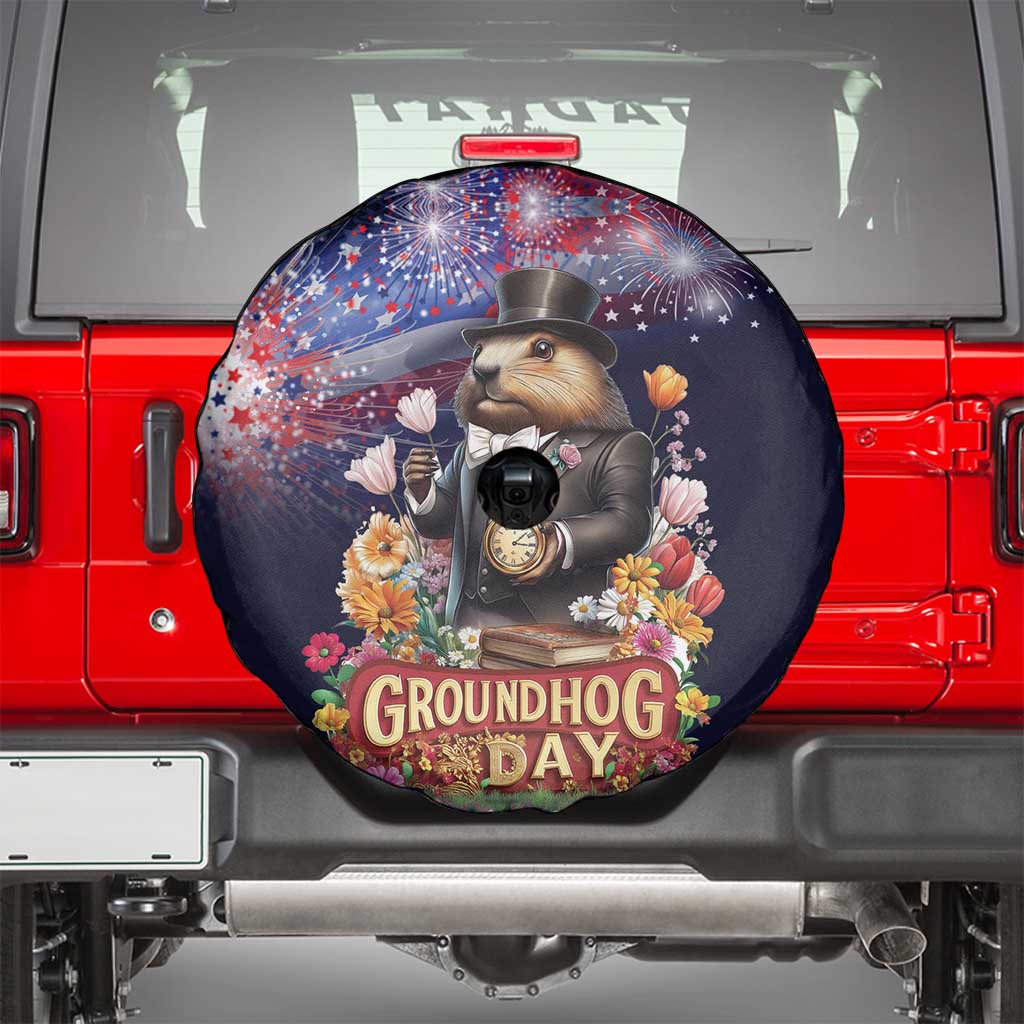 Groundhog Day Gentleman Spare Tire Cover Same Day Again - Wonder Print Shop