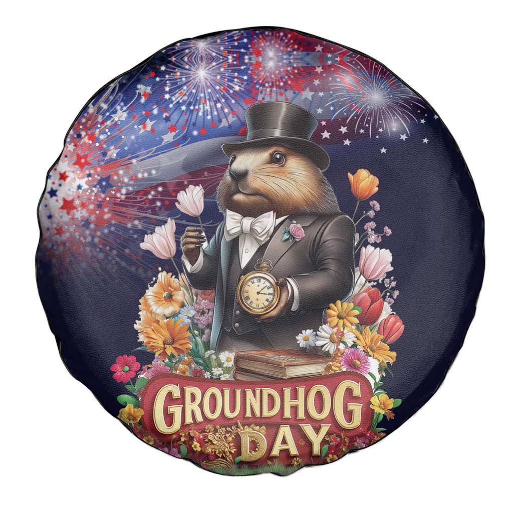 Groundhog Day Gentleman Spare Tire Cover Same Day Again - Wonder Print Shop