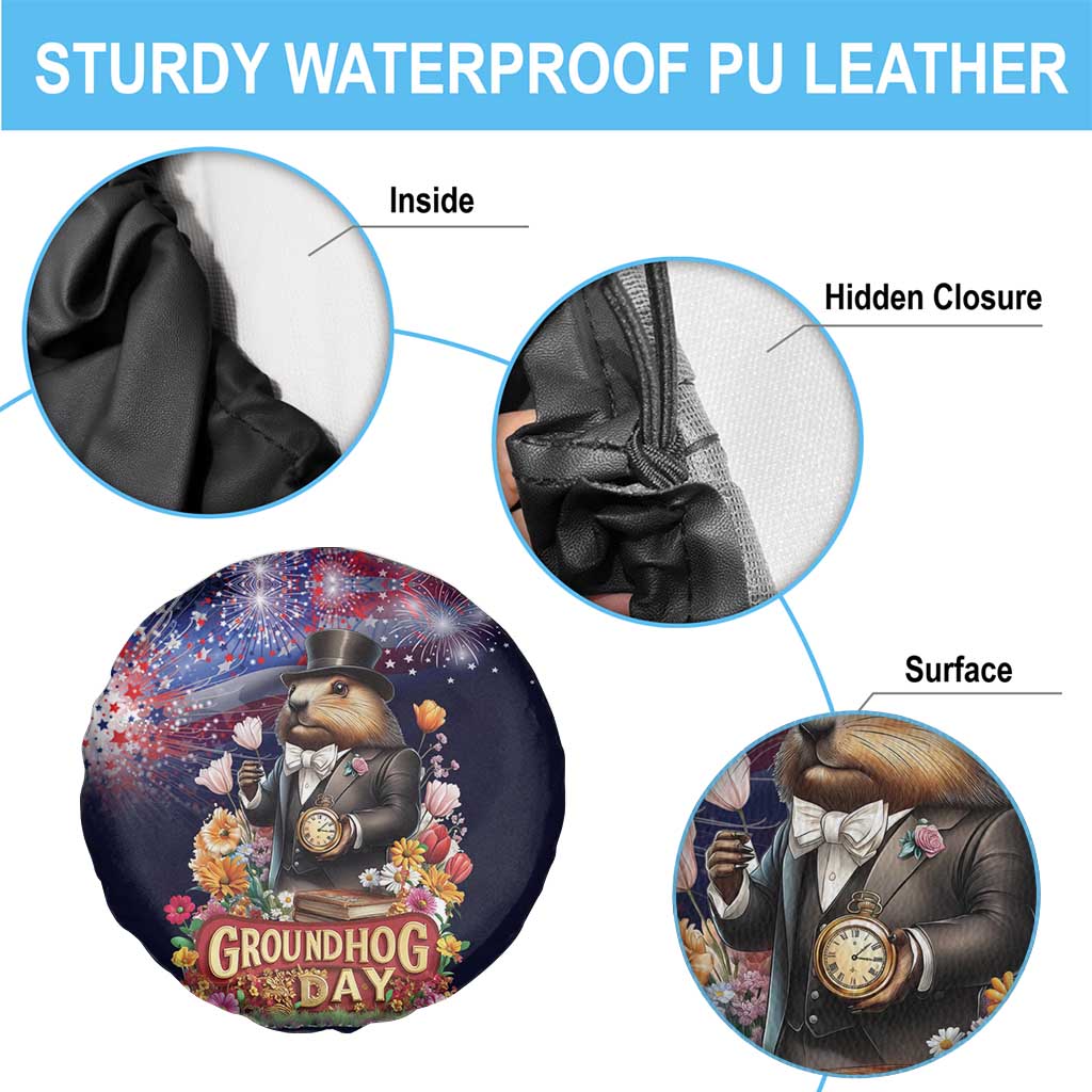 Groundhog Day Gentleman Spare Tire Cover Same Day Again - Wonder Print Shop