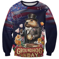 Groundhog Day Gentleman Sweatshirt Same Day Again - Wonder Print Shop