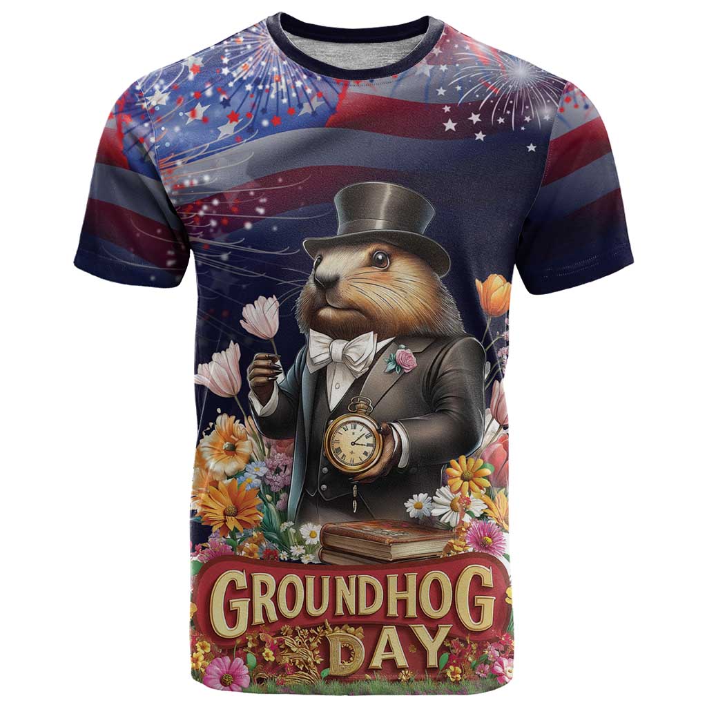 Groundhog Day Gentleman T Shirt Same Day Again - Wonder Print Shop