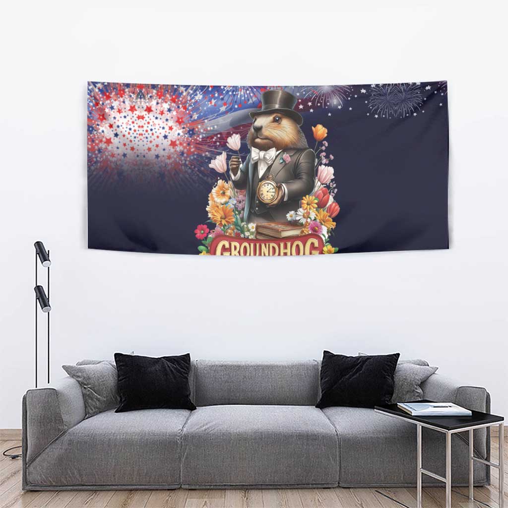 Groundhog Day Gentleman Tapestry Same Day Again - Wonder Print Shop
