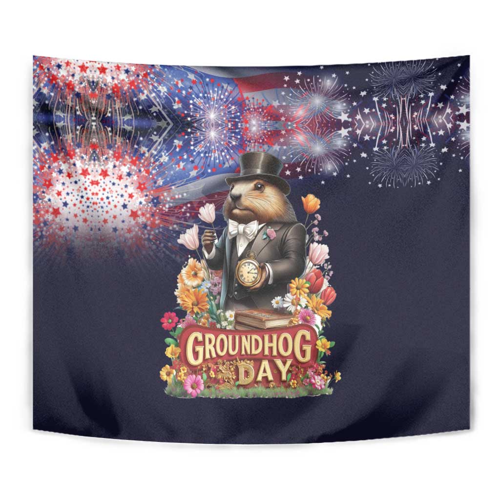 Groundhog Day Gentleman Tapestry Same Day Again - Wonder Print Shop