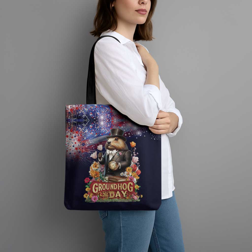 Groundhog Day Gentleman Tote Bag Same Day Again - Wonder Print Shop