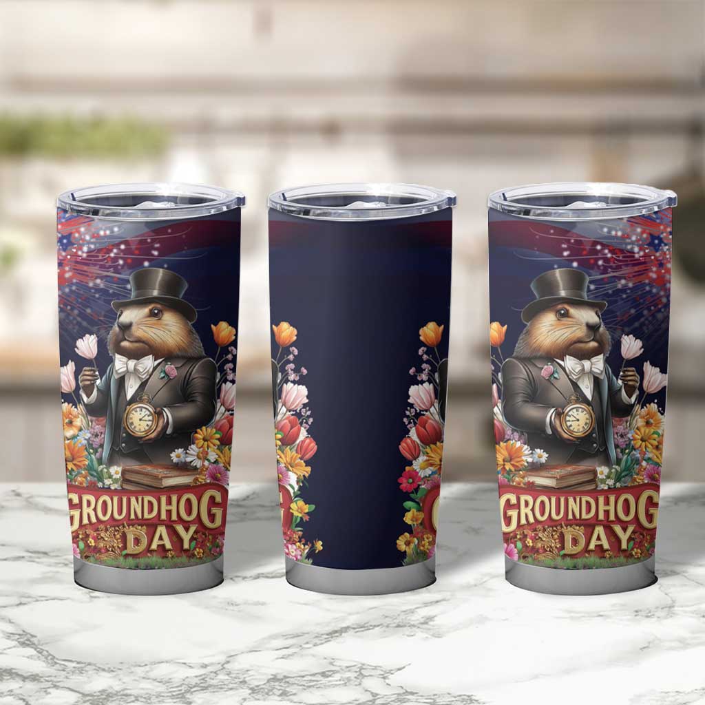 Groundhog Day Gentleman Tumbler Cup Same Day Again - Wonder Print Shop