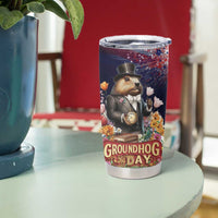 Groundhog Day Gentleman Tumbler Cup Same Day Again - Wonder Print Shop