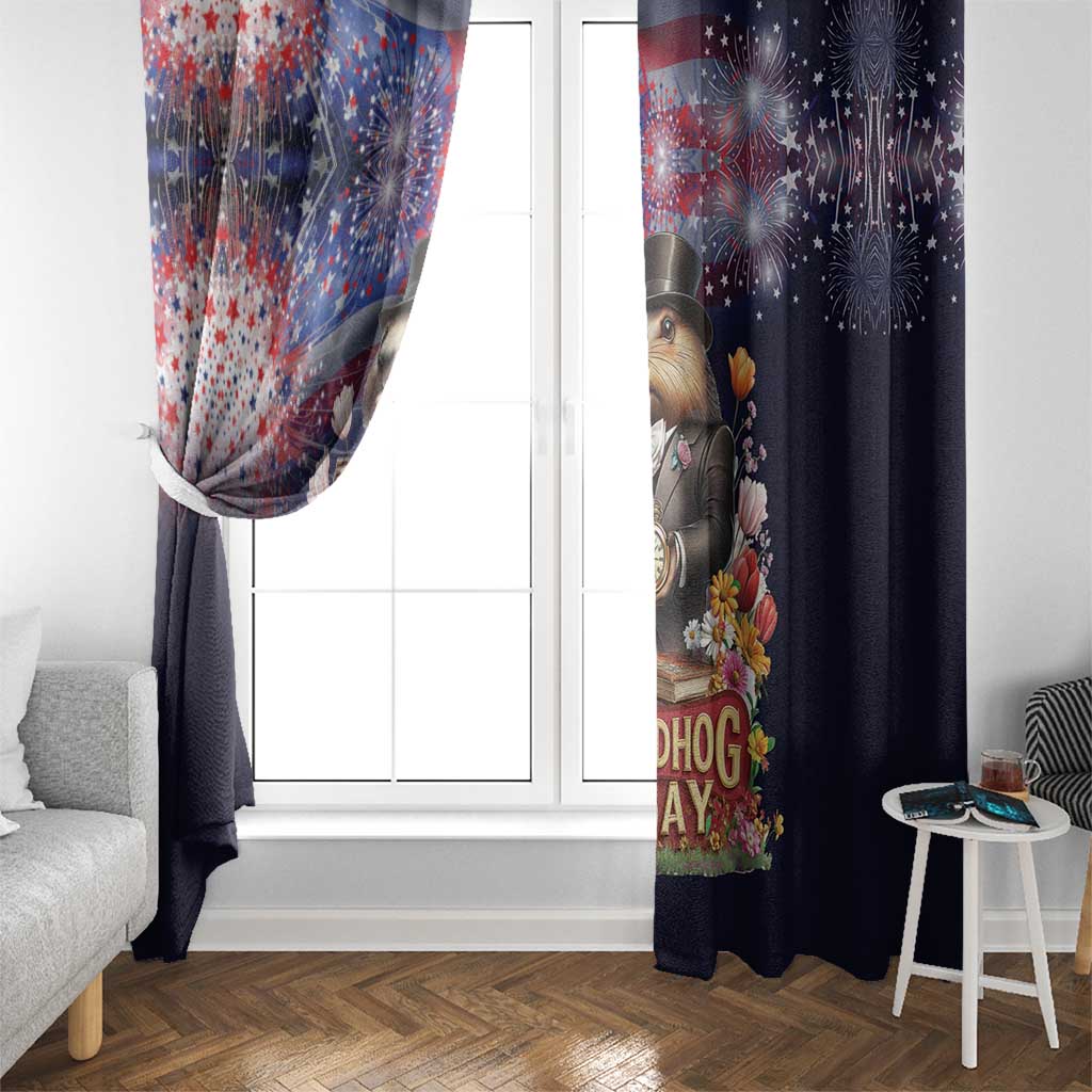 Groundhog Day Gentleman Window Curtain Same Day Again - Wonder Print Shop