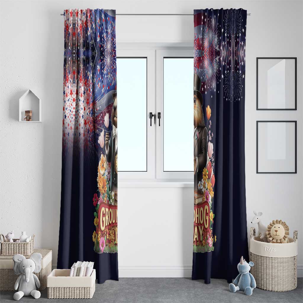 Groundhog Day Gentleman Window Curtain Same Day Again - Wonder Print Shop