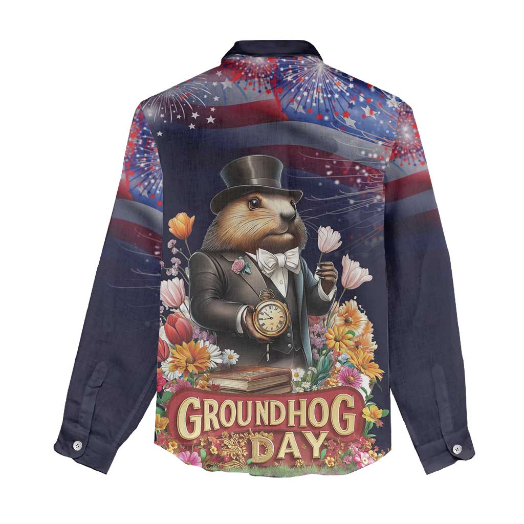 Groundhog Day Gentleman Women Casual Shirt Same Day Again - Wonder Print Shop