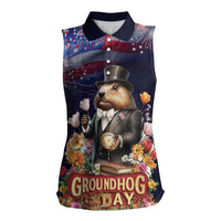 Groundhog Day Gentleman Women Sleeveless Polo Shirt Same Day Again - Wonder Print Shop