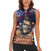 Groundhog Day Gentleman Women Sleeveless Polo Shirt Same Day Again - Wonder Print Shop