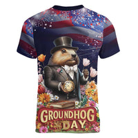 Groundhog Day Gentleman Women V-Neck T-Shirt Same Day Again - Wonder Print Shop