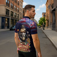 Groundhog Day Gentleman Zipper Polo Shirt Same Day Again - Wonder Print Shop