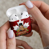 Funny Groundhog Day AirPods Case Canadian Maple Leaf - Wonder Print Shop