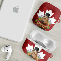 Funny Groundhog Day AirPods Case Canadian Maple Leaf - Wonder Print Shop